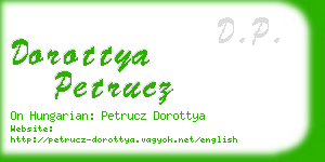 dorottya petrucz business card